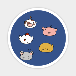 Farm Animal Blobs Magnet